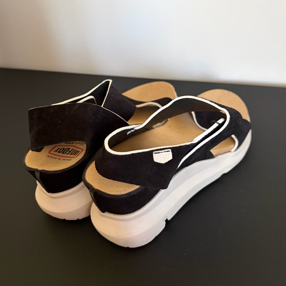 Black Sandals with White Sole